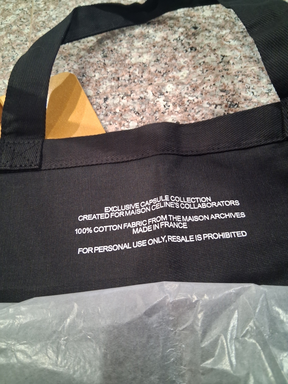 CELINE VIP/GWP Paris Black Canvas Tote Bag.New - Picture 5 of 8